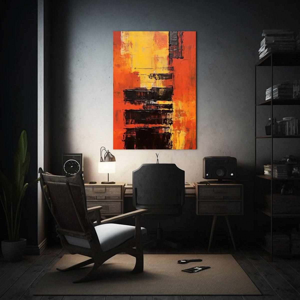 Pintura Abstracta Estilo Rothko En Tela Intenso 50x65cm-2
