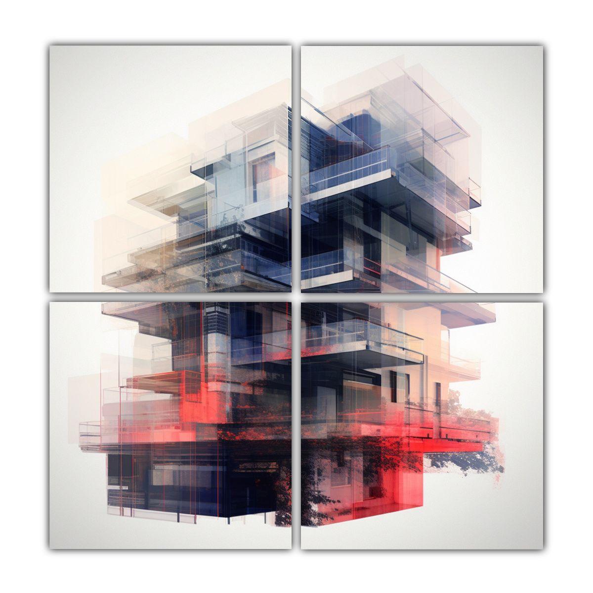 Cuadros De Decoración De Arquitectura Con 80x80 Cm-0