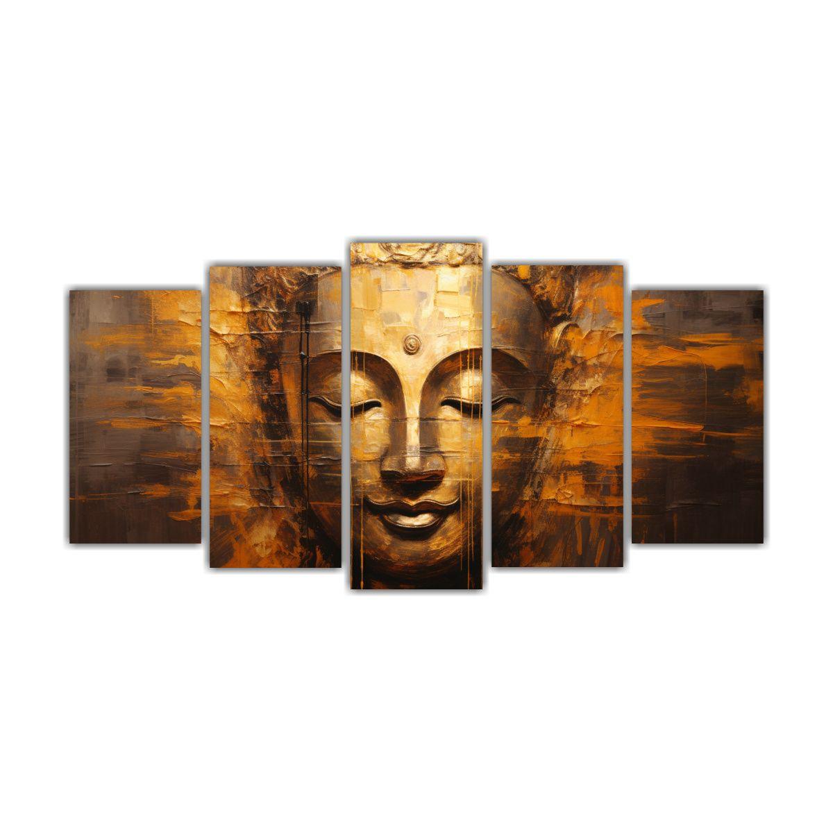Cuadros De Pared Abstractos De Buddha Exuberantes 100x50 Cm-0