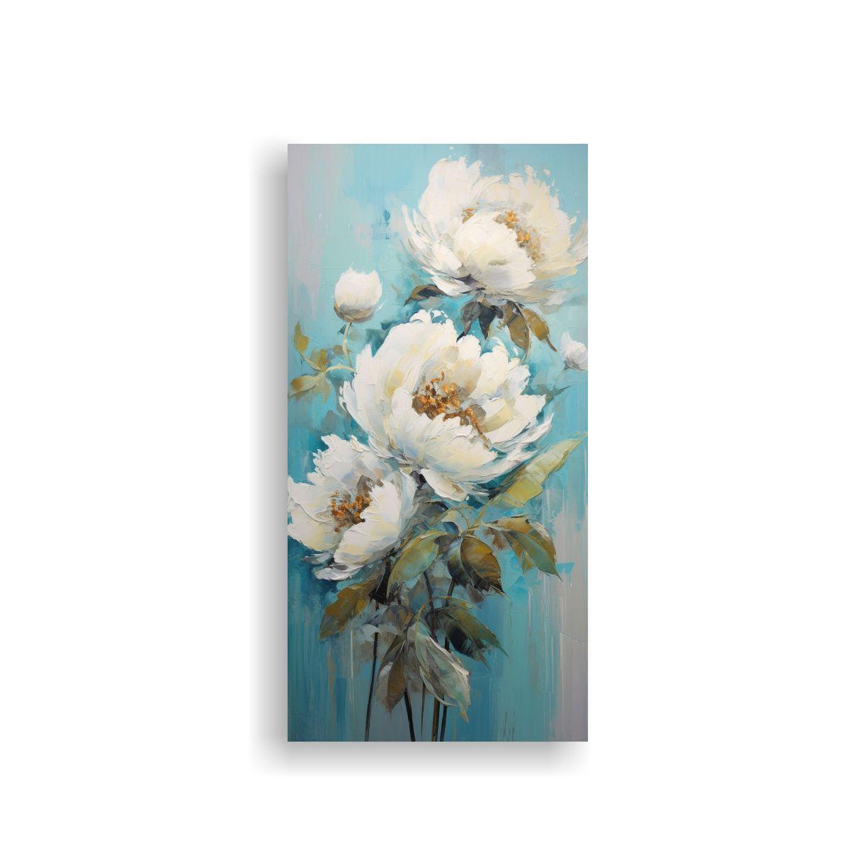Cuadro Lienzo Movimiento Belleza Natural Flores 20x40cm-0
