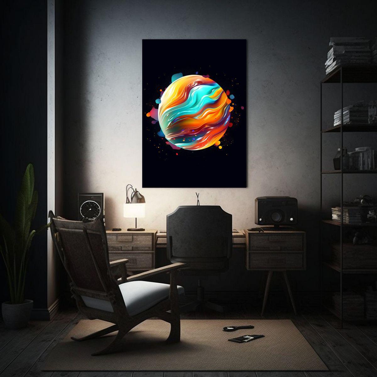 Cuadro Impreso Simplicidad Nebulosa Globo 50x65cm-2