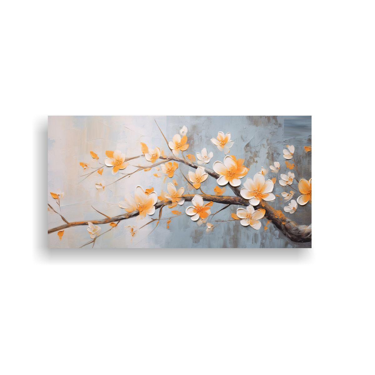 Cuadro Decorativo: Formación De Cerezos En Flor 100x50cm-0