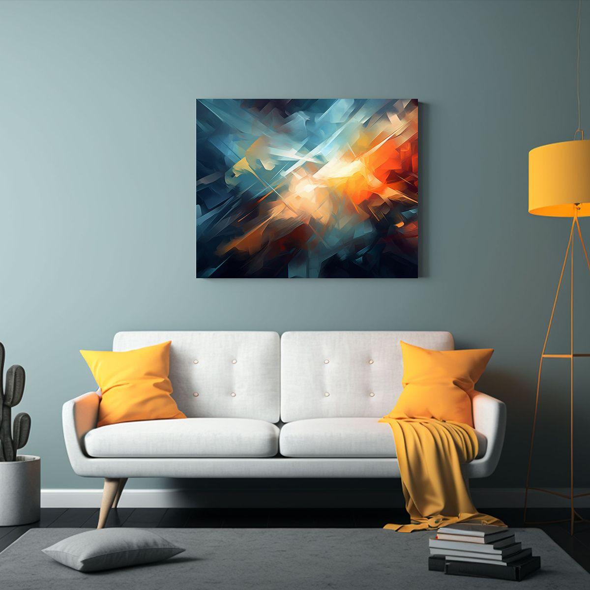 Pinturas Abstractas Dramáticas Con Contrastes De Luz En Art 60x40cm-2