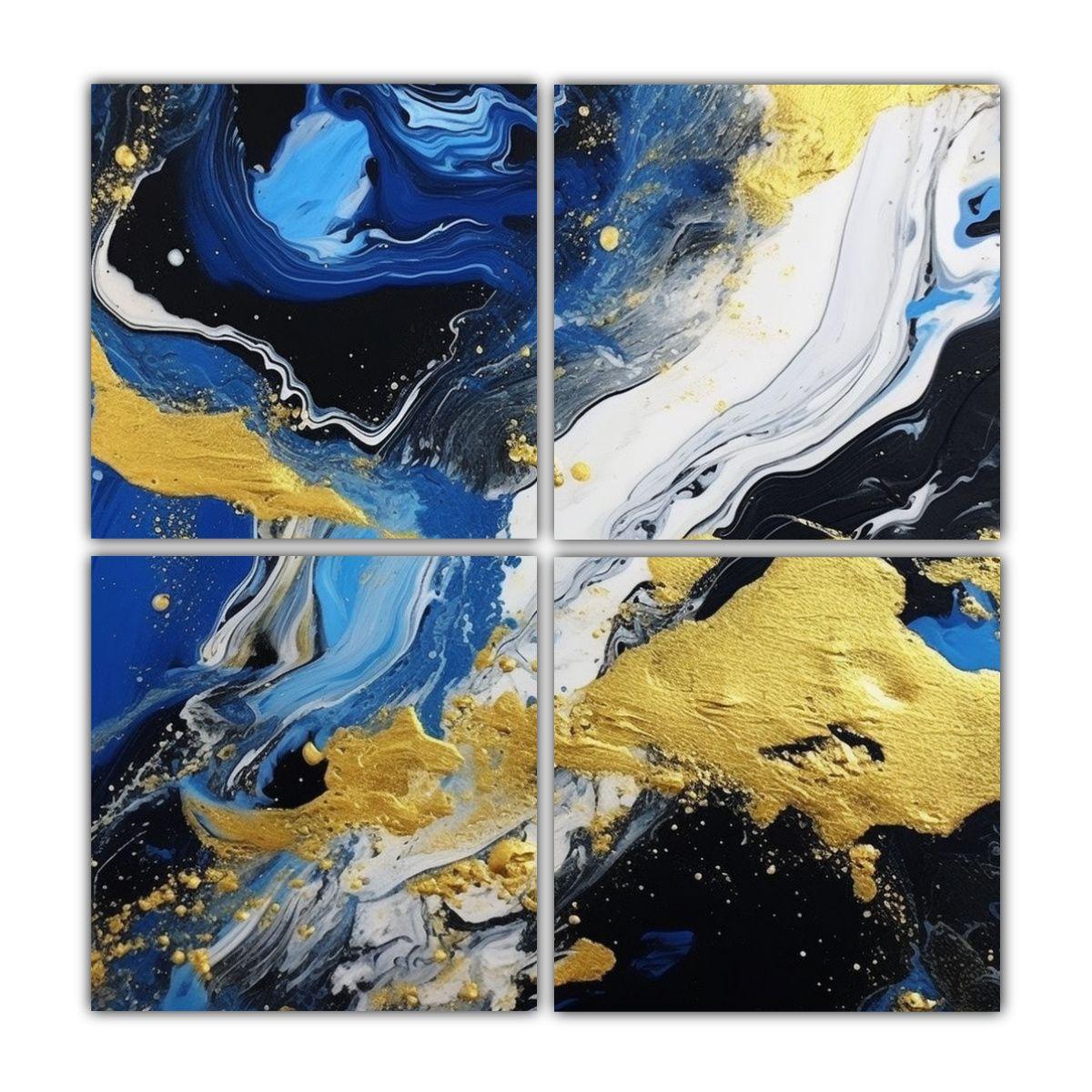 Cuadros Modernos Negros De Perspectiva, Acrílico 40x40 Cm-0