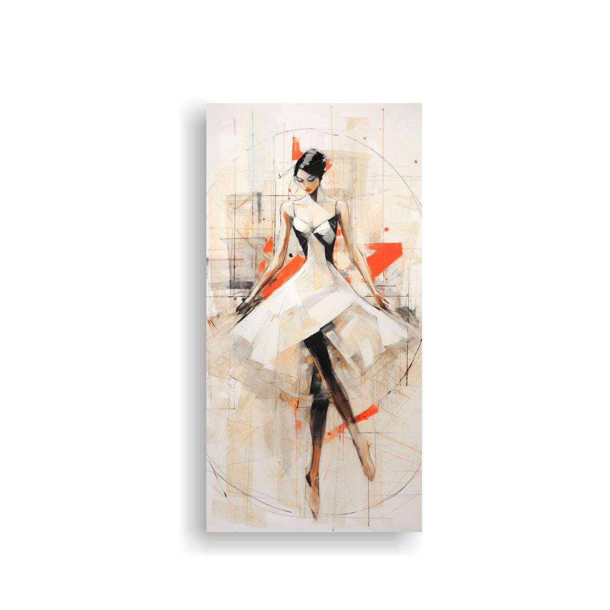 Cuadro Abstracto: Tela En Bastidor Vitalidad Con 70x140cm-0