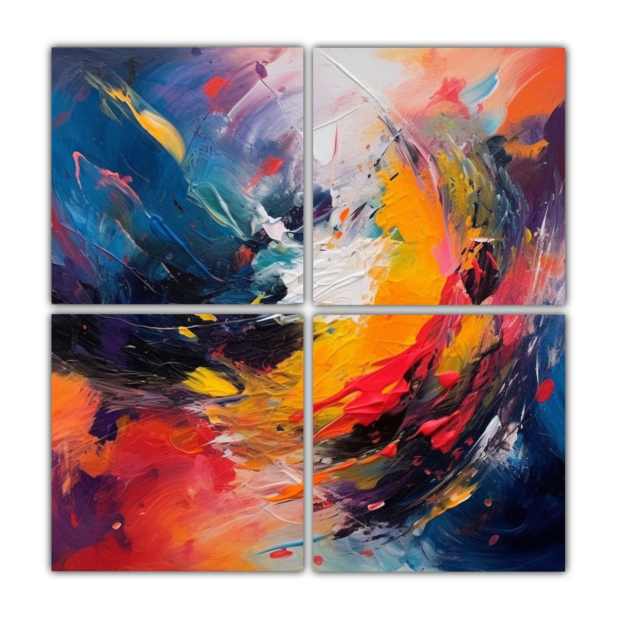 Cuadro Arte Moderno Resistente Abstracto 40x40 Cm-0