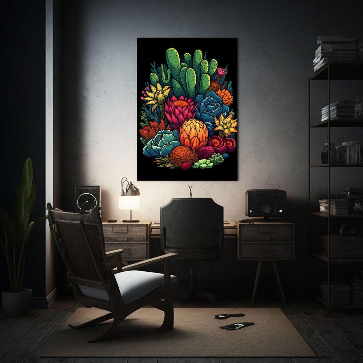 De Colorear De Cactus Y Suculentas Con Arte 50x75 Cm-2