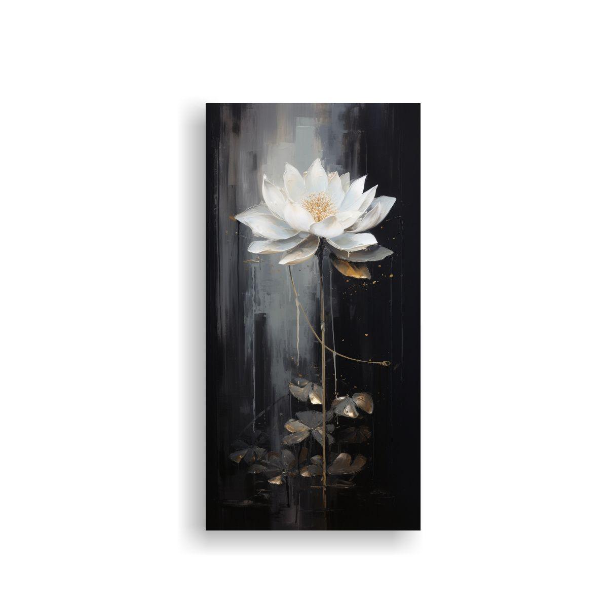 Pintura En Lienzo Temática De Arte Moderno: Loto 20x40cm-0