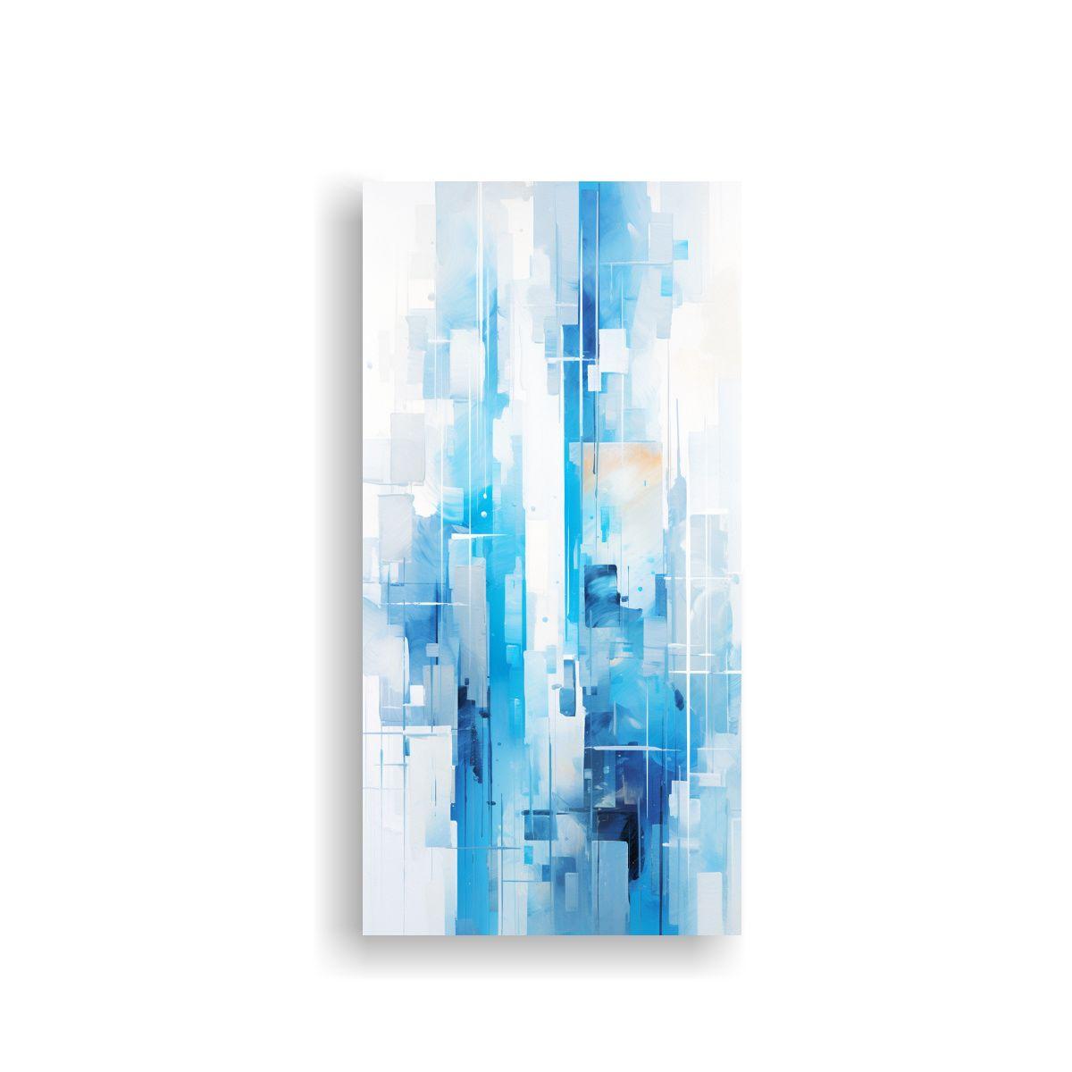 Cuadro Abstracto De Edificio De Ciudad En Estilo 50x100cm-0