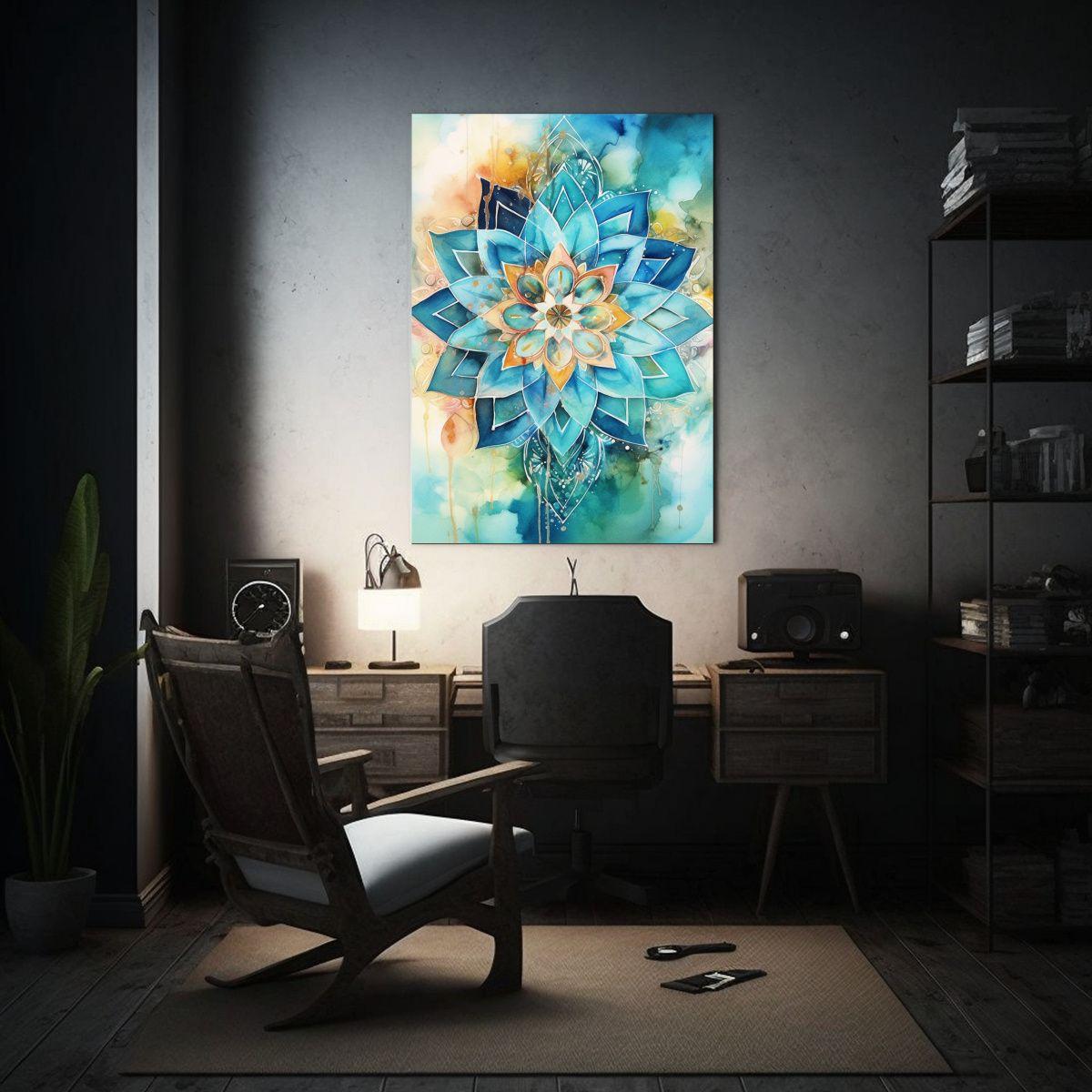 Pinturas Decorativas De Mandalas Acuarela Arte 60x90cm-2