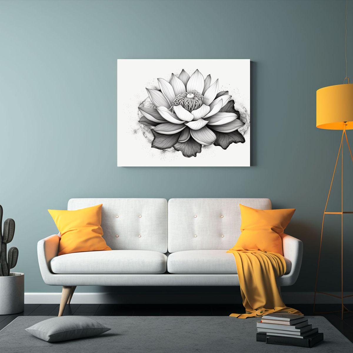 Pinturas Decorativas Detalladas En Lienzo Con Finas Líneas  60x40cm-2