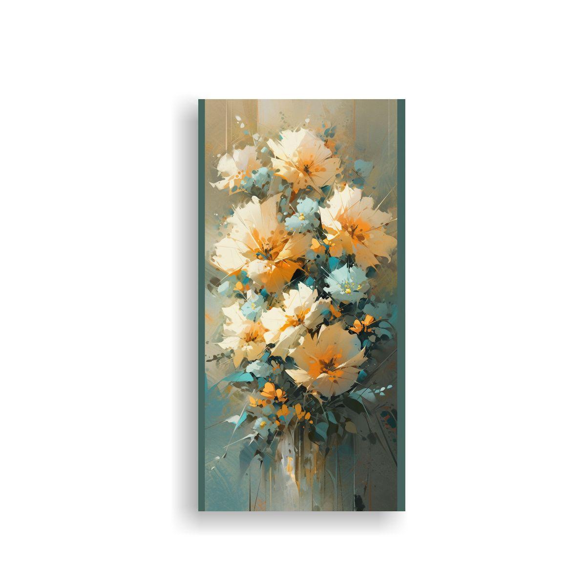 Pintura En Lienzo Creativa Perspectiva De Flores 30x60cm-0