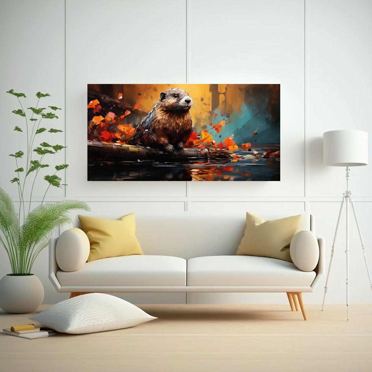Pintura Arte Moderno Comedor Estilo Estilo Oleo Co 140x70cm-2