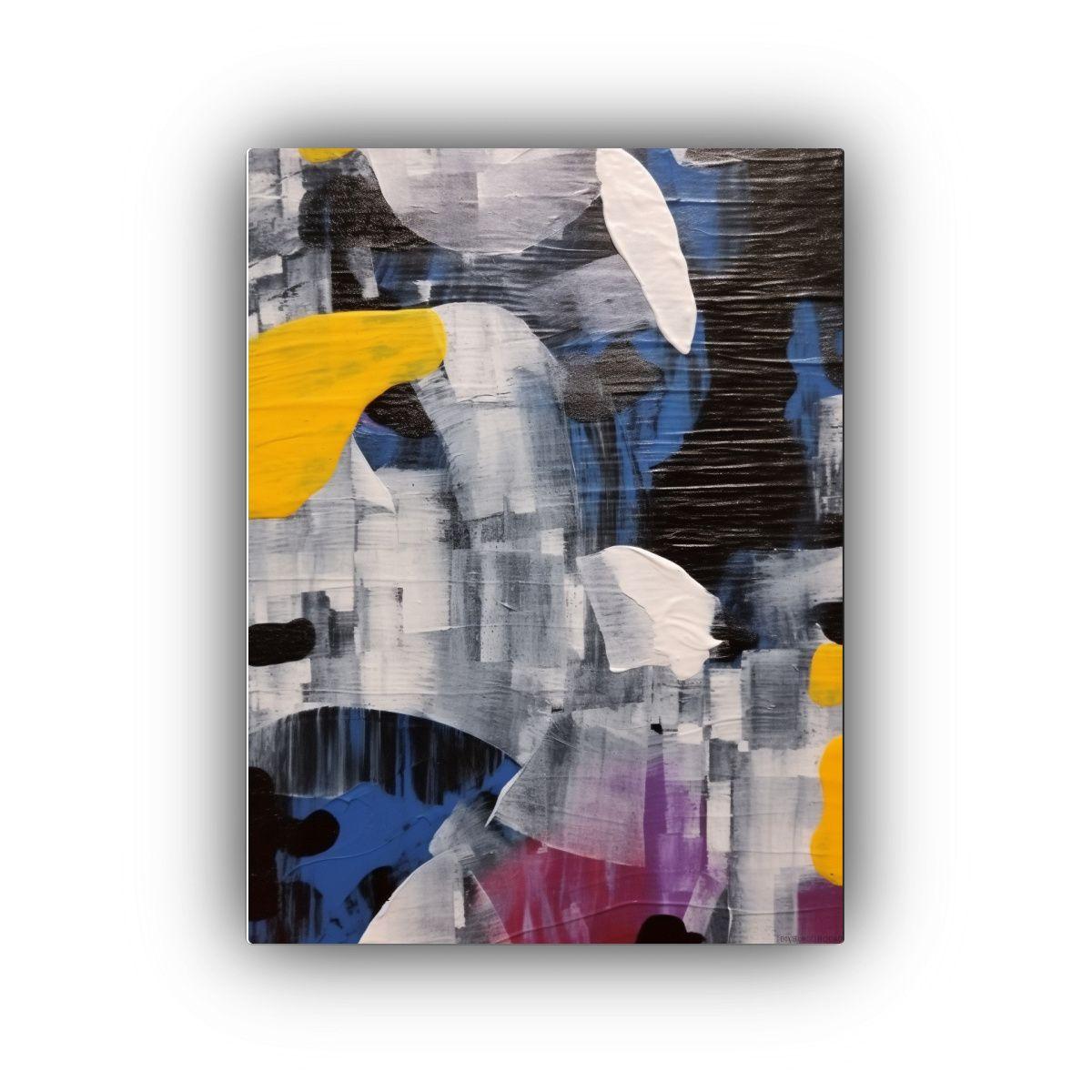 Pintura En Bastidor Vanguardia Personalidad Azul 80x120cm-0