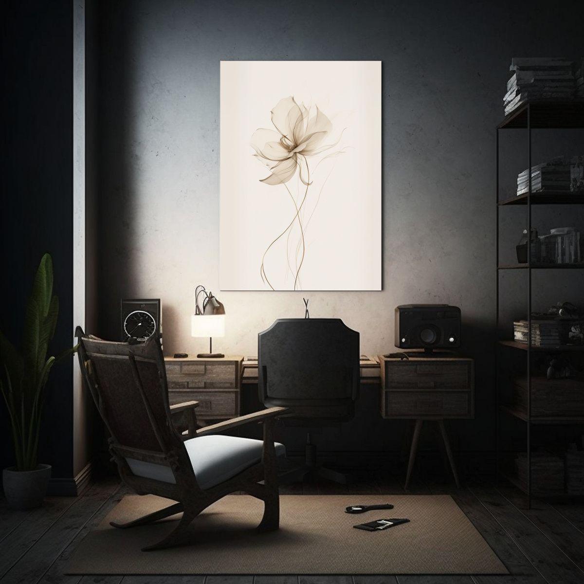 Cuadro Decorativo De Una Flor En Colorido Estilo 60x90cm-2