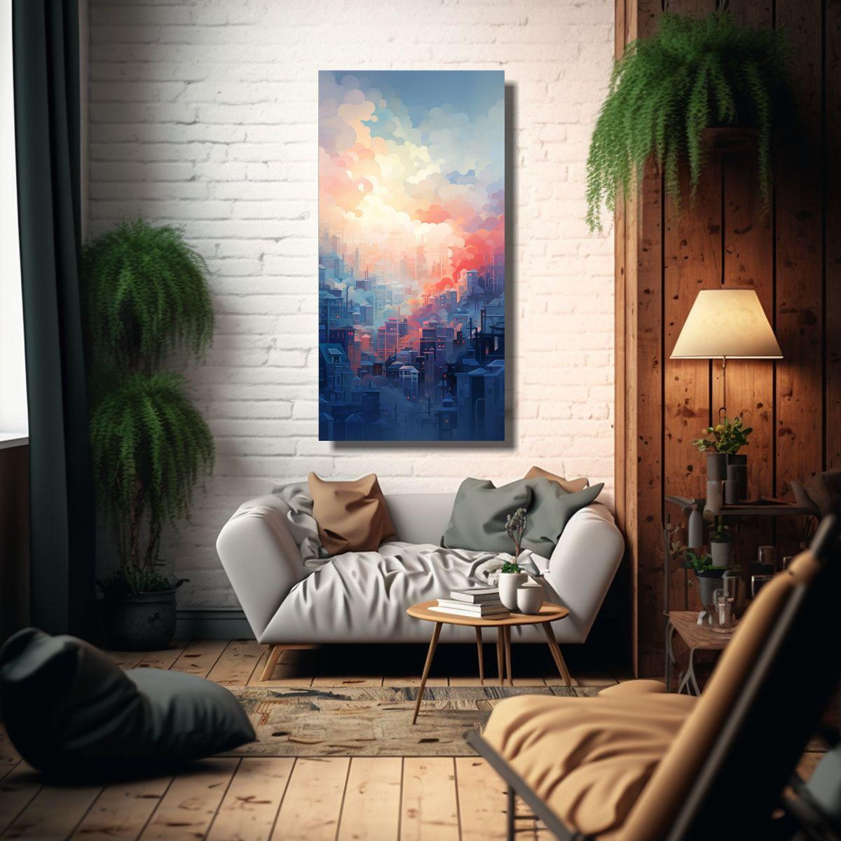 Pinturas Decorativas Modernas De Canva: Suaves 30x60cm-2