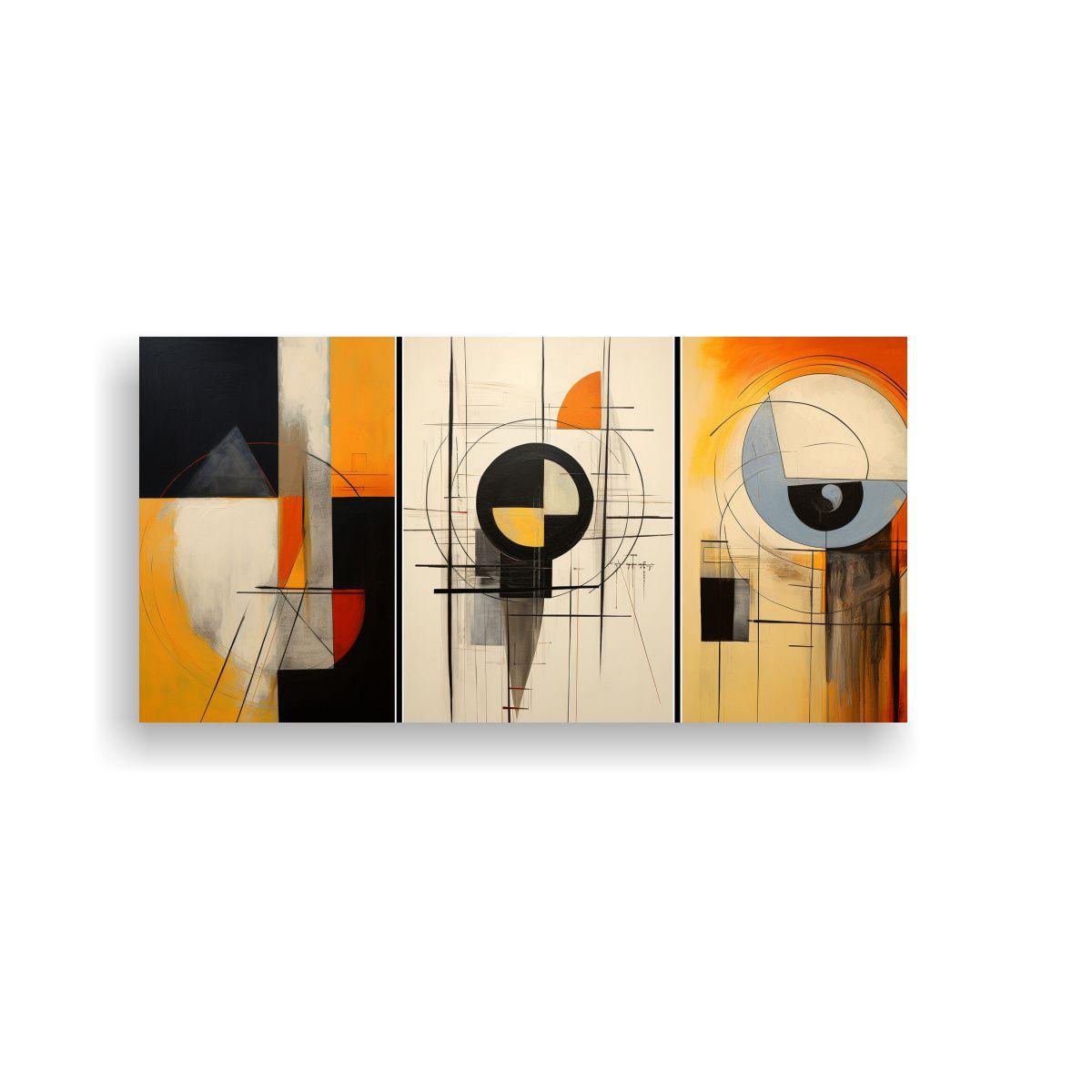 Cuadros Abstractos Decorativos De Intensos Colores 100x50 Cm-0