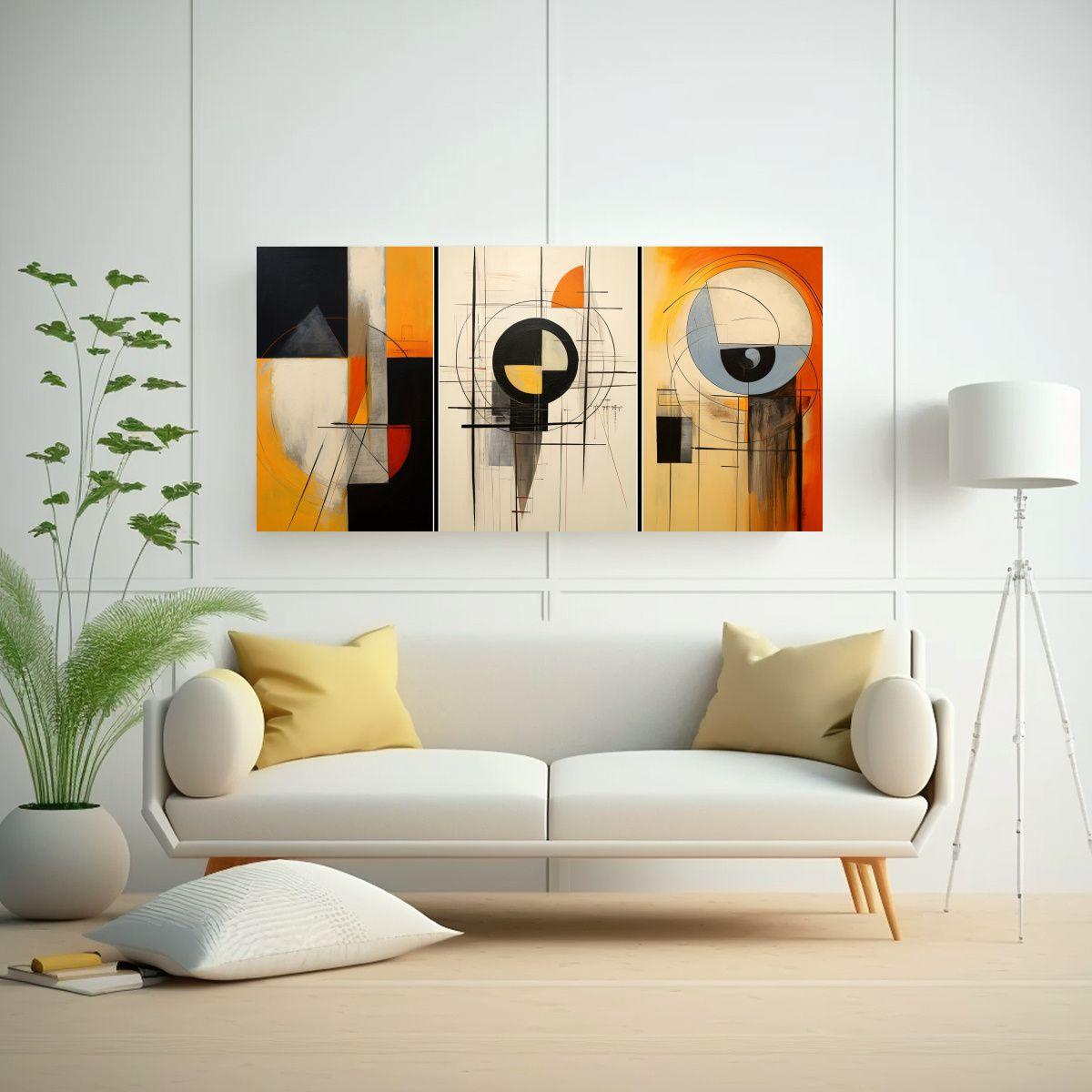 Cuadros Abstractos Decorativos De Intensos Colores 100x50 Cm-2