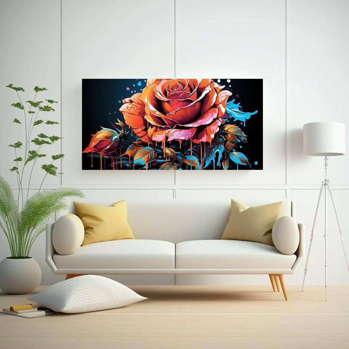 1 Cuadro Modernos Regalo Diseña Una Rosa Estilo 120x60 Cm-2