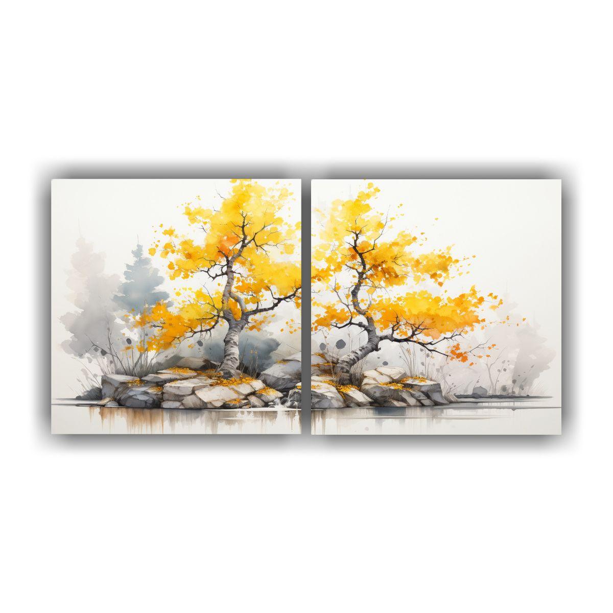 Pinturas Abstractas Conceptuales De árbol 140x70 Cm-0