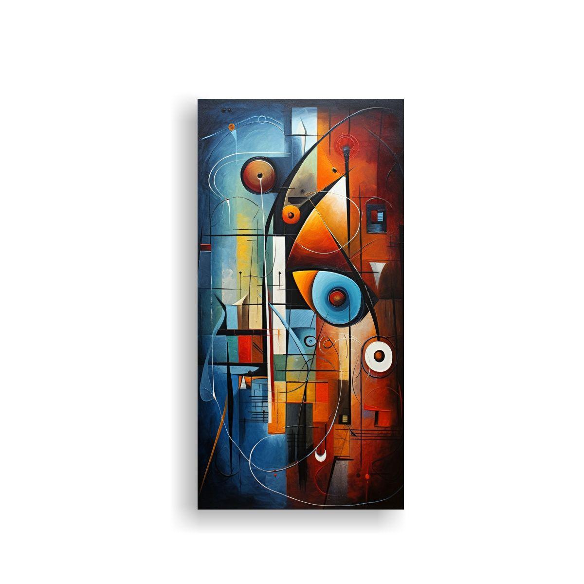 Cuadro Inspirador Lienzo Abstracto Gama De Colores 60x120cm-0