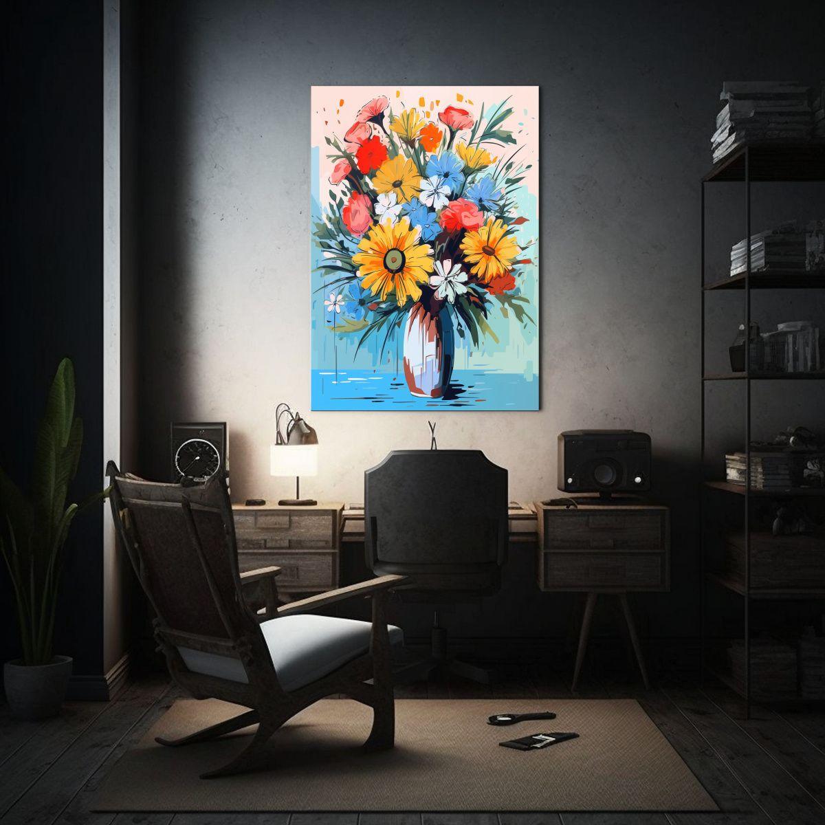 Pintura Decorativa Estilo JeanMichel Basquiat, 50x65cm-2