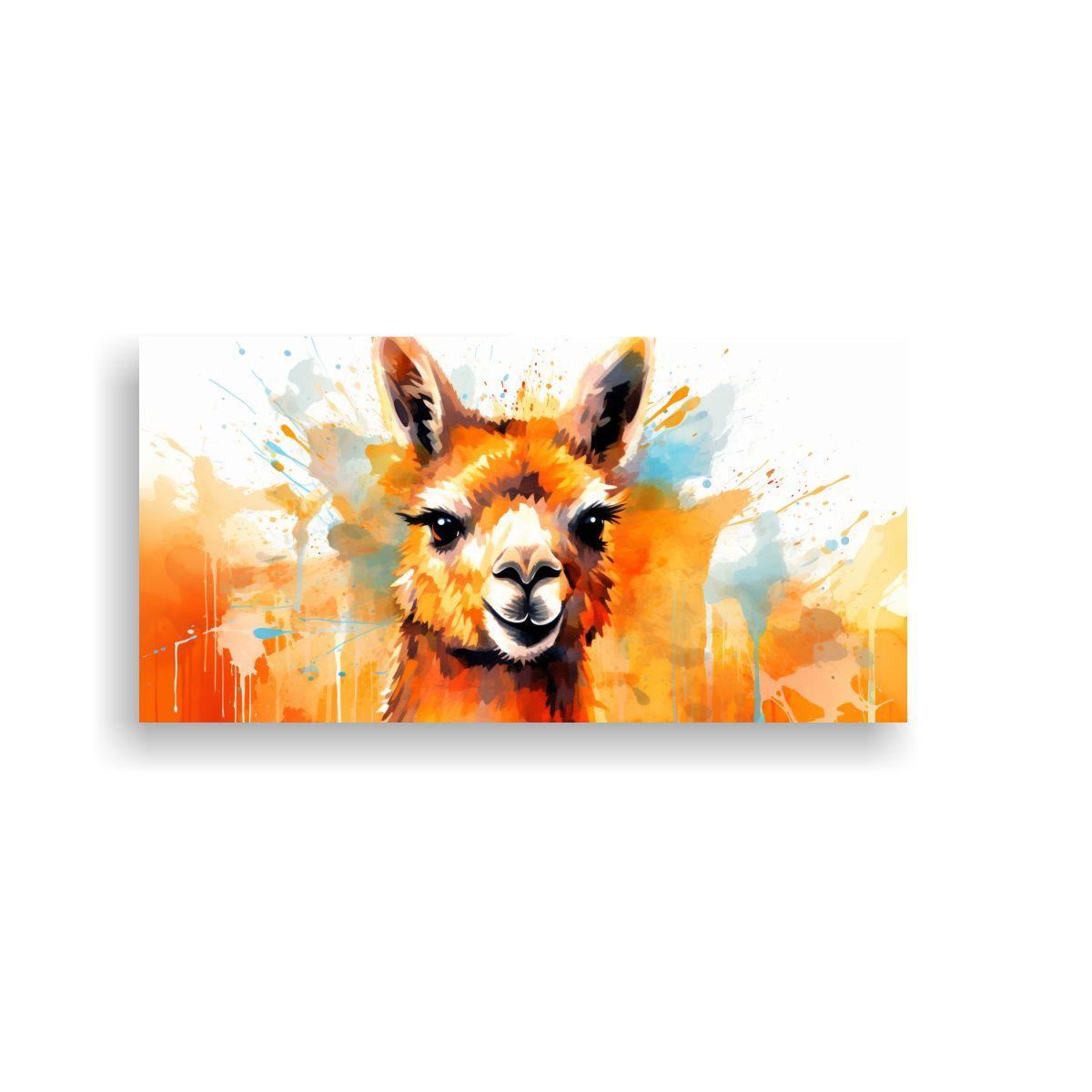 Cuadro En Bastidor Movimiento Mágico Alpaca En 60x30cm-0