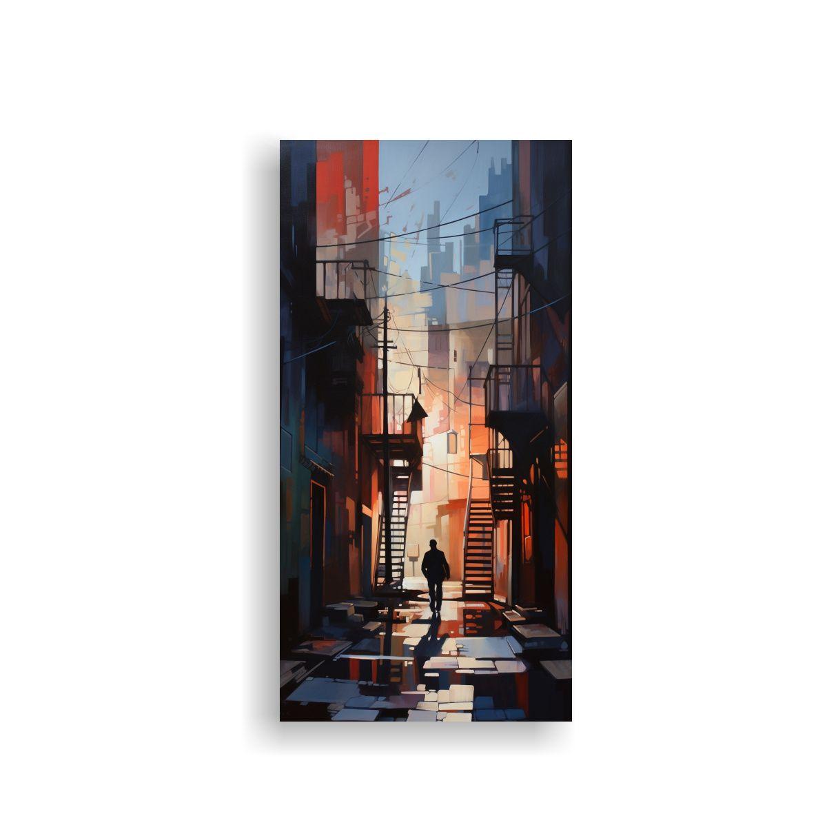 Cuadro Lienzo Abstracción Street Art Baile 40x80cm-0