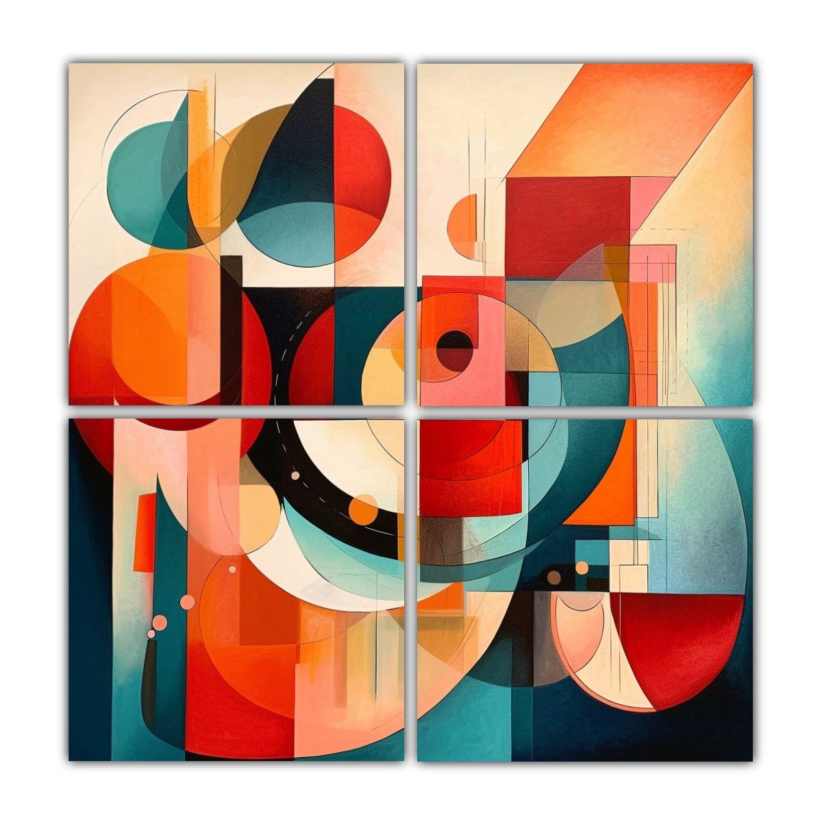 Cuatro Artes Estilo Galeria Urbano Pinturas 140x140 Cm-0