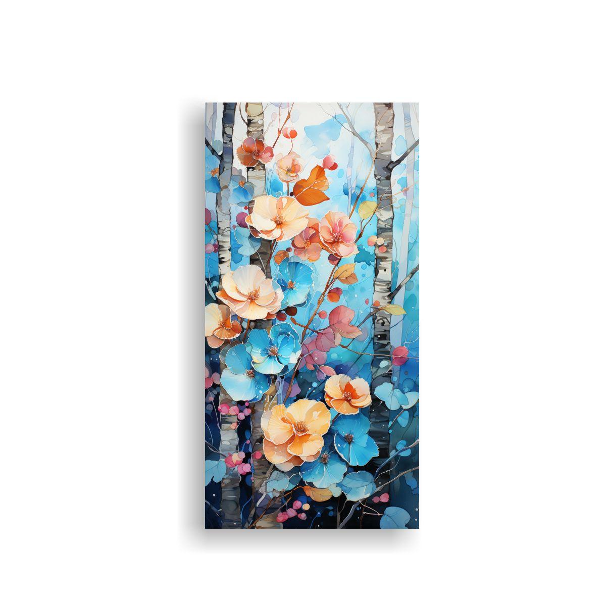 Cuadro De Detalles Intrincados: Árbol De Abedul 50x100cm-0