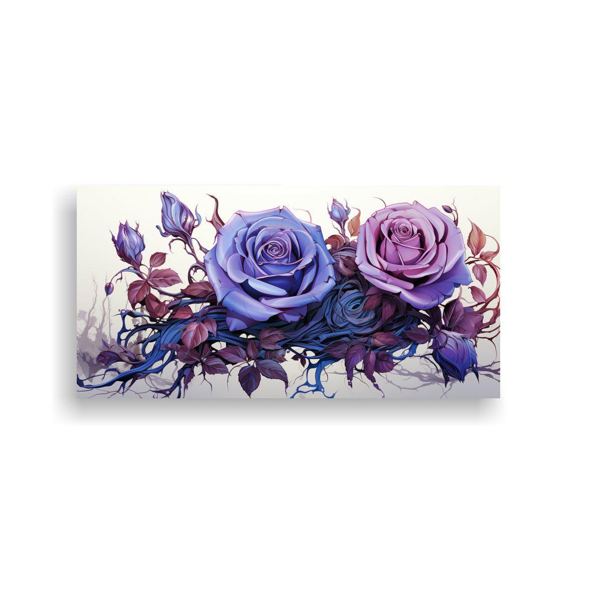 1 Pieza Pintura Decorativa De Rosa Venenosa En 40x20 Cm-0