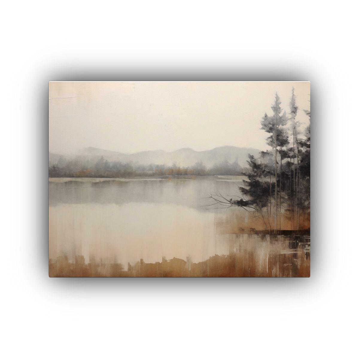 Cuadros De Pared Minimalistas Paisaje Suave Y Moderno En Ton 45x30cm-0