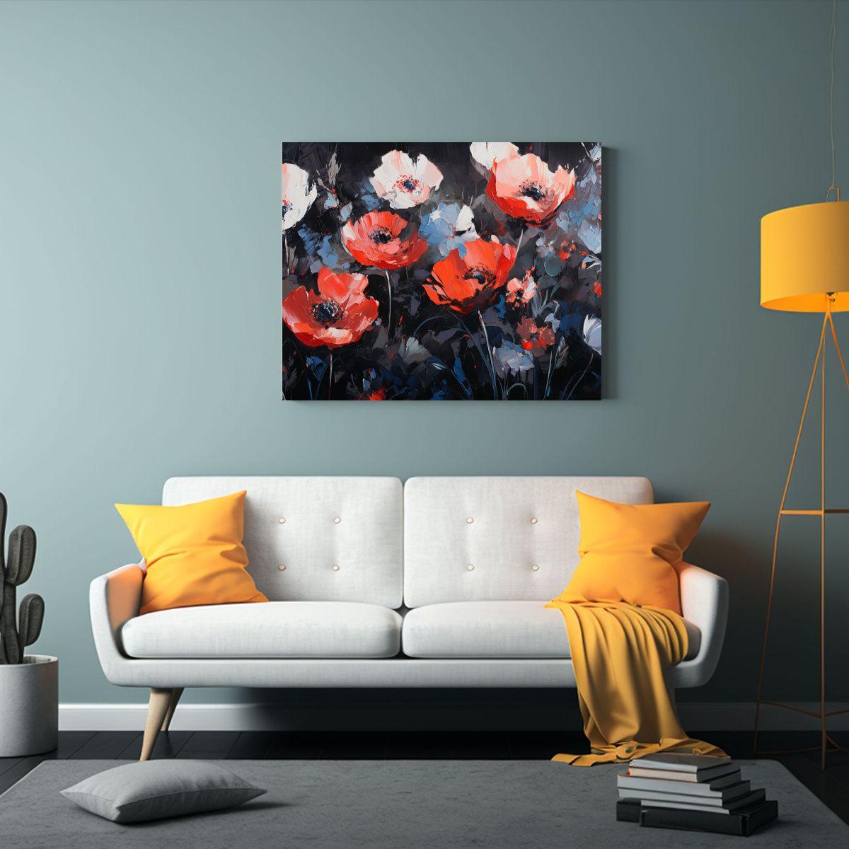 Cuadro De Flores En Lienzo Estilo Naturaleza Viva 75x50cm-2