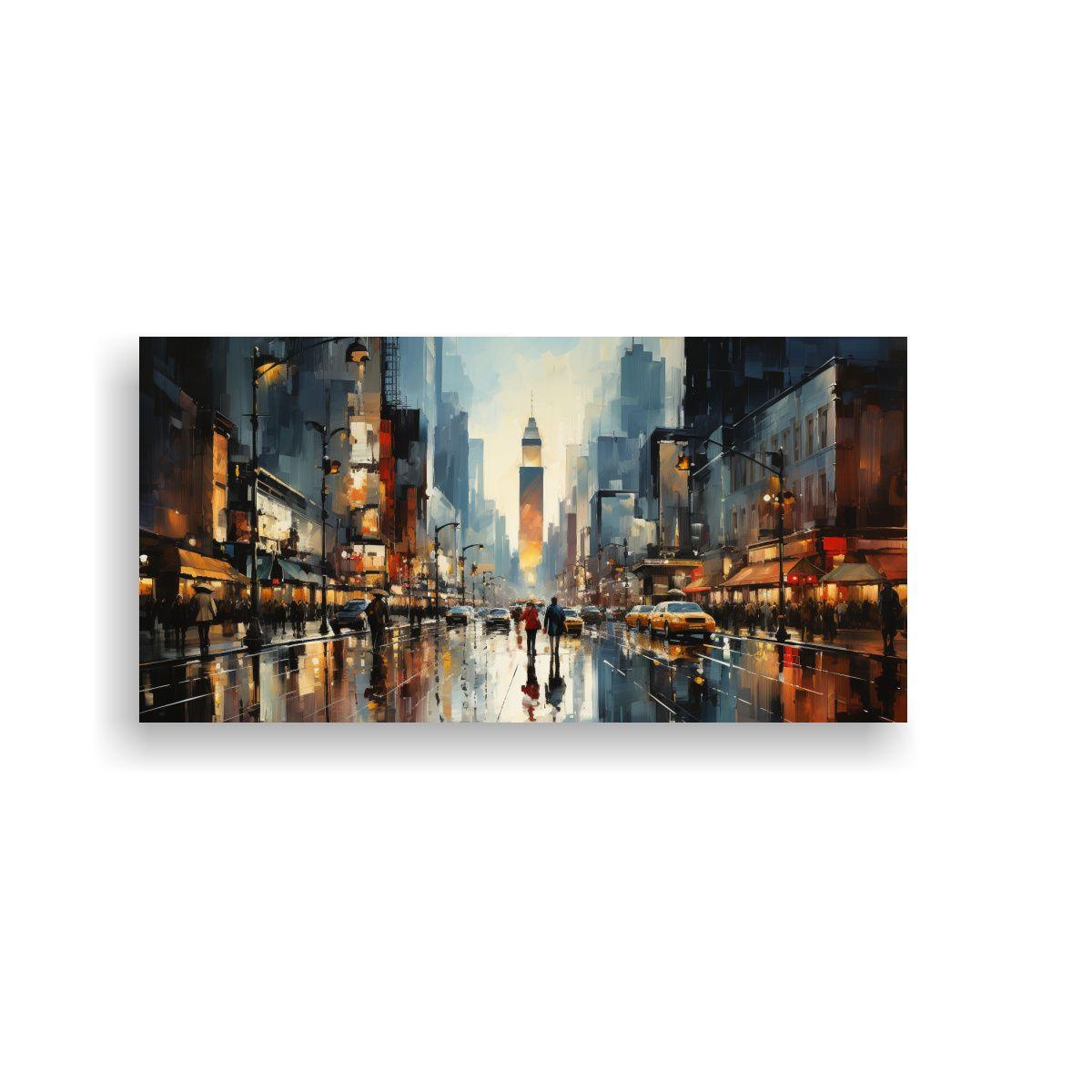 Cuadro Paisajístico De Times Square En Manhattan 60x30cm-0