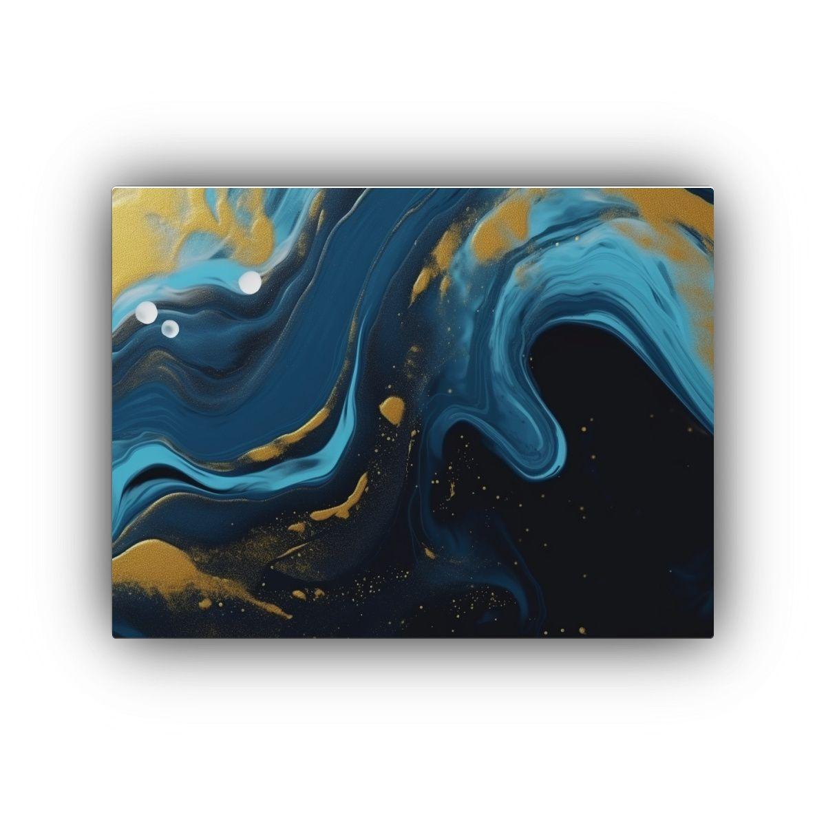 Fondo Contemporáneo De Mármol Líquido Con Remolinos En Bl 45x30cm-0