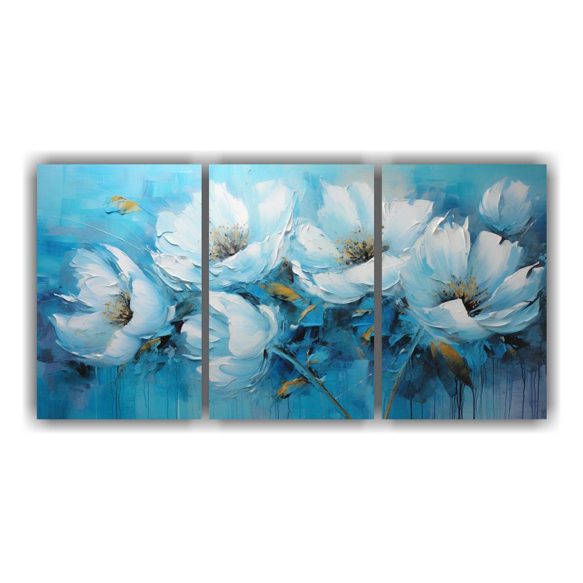Conjunto De 3 Lienzos De Tela Decoración 150x75 Cm-0