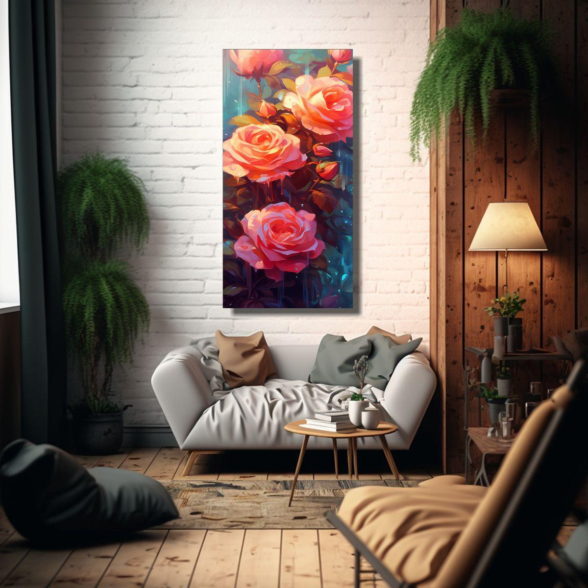 Cuadro Patron Intenso Creatividad: Pintura 20x40cm-2