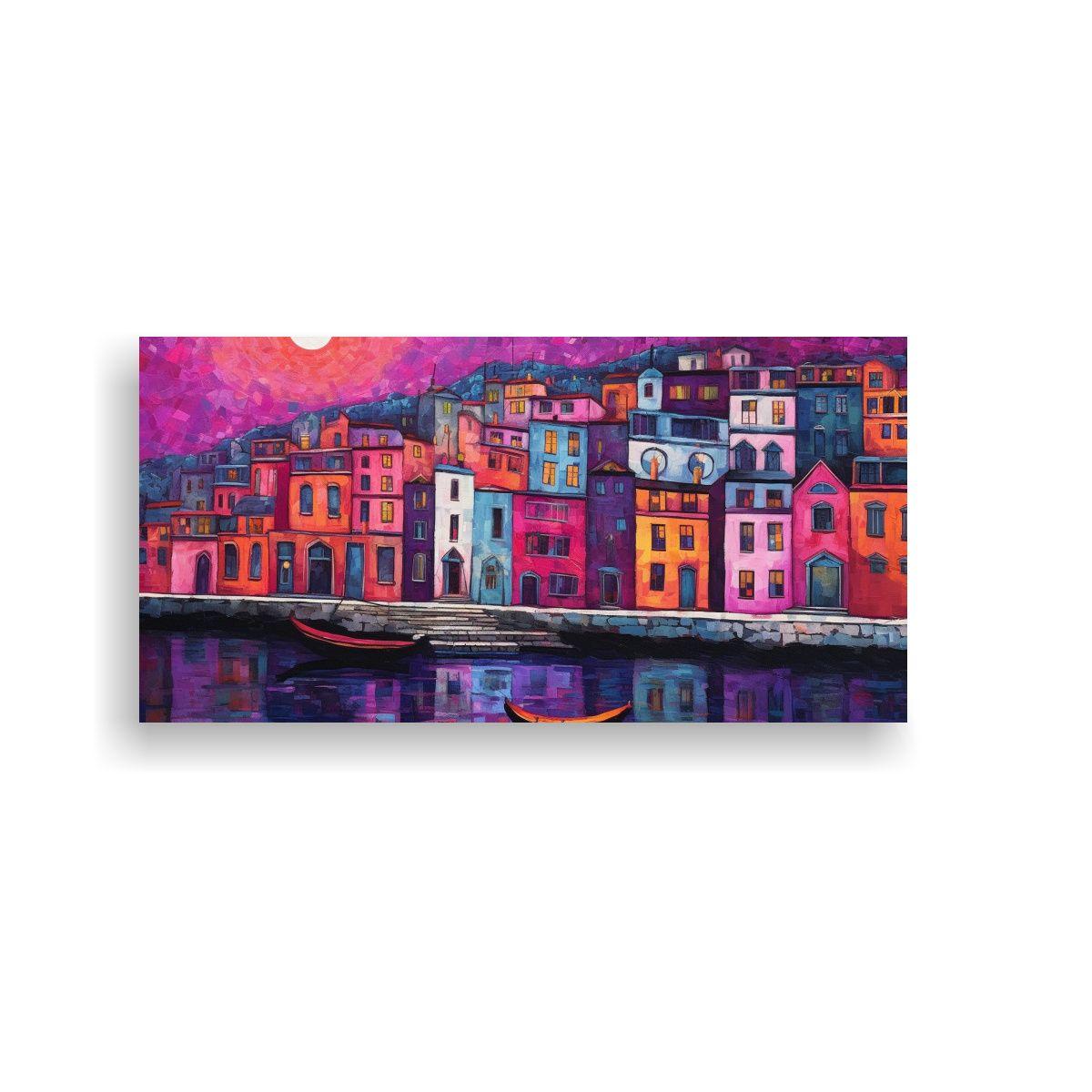 Cuadros Decorativos Estilo Movimiento En Violeta 140x70 Cm-0