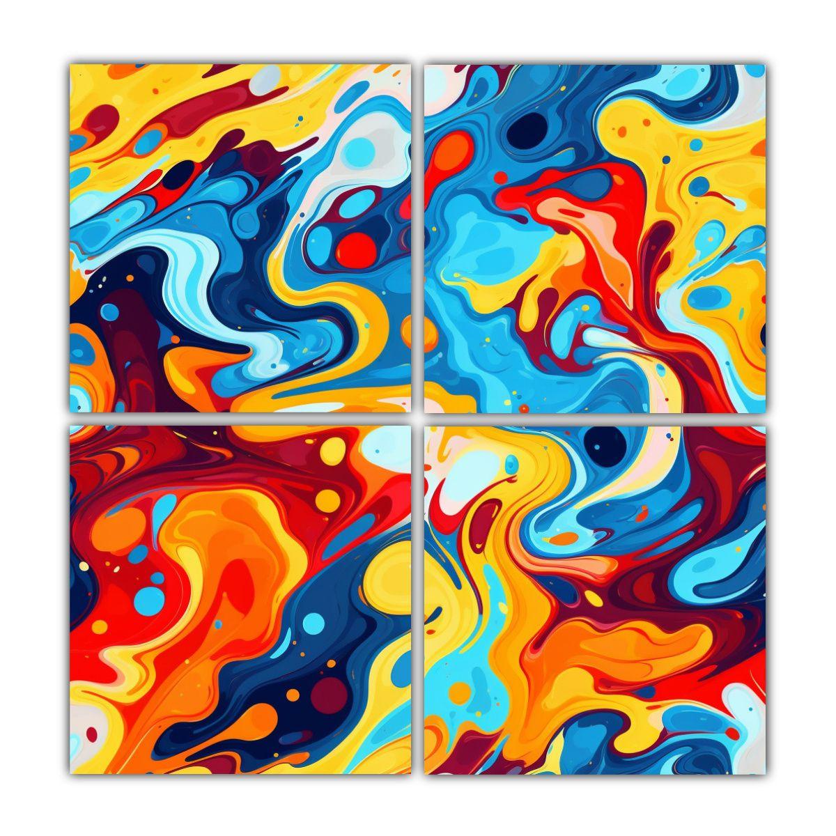 Cuadriptico Fotografía Para Oficina: Armonía 120x120 Cm-0