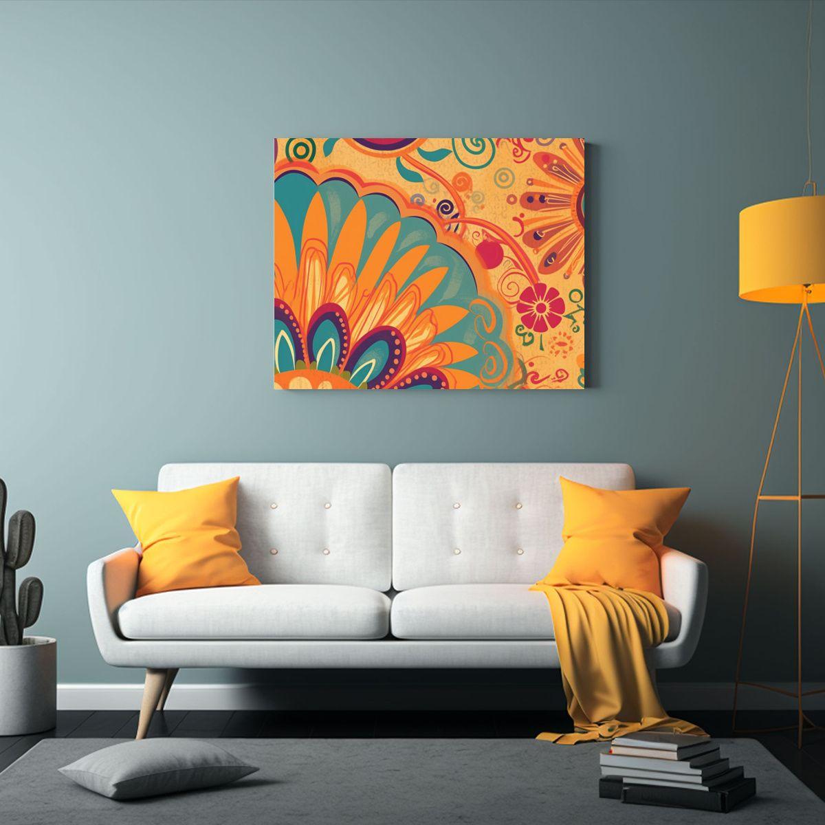 Cuadro En Bastidor Tonos Esquema Imaginación 60x40cm-2