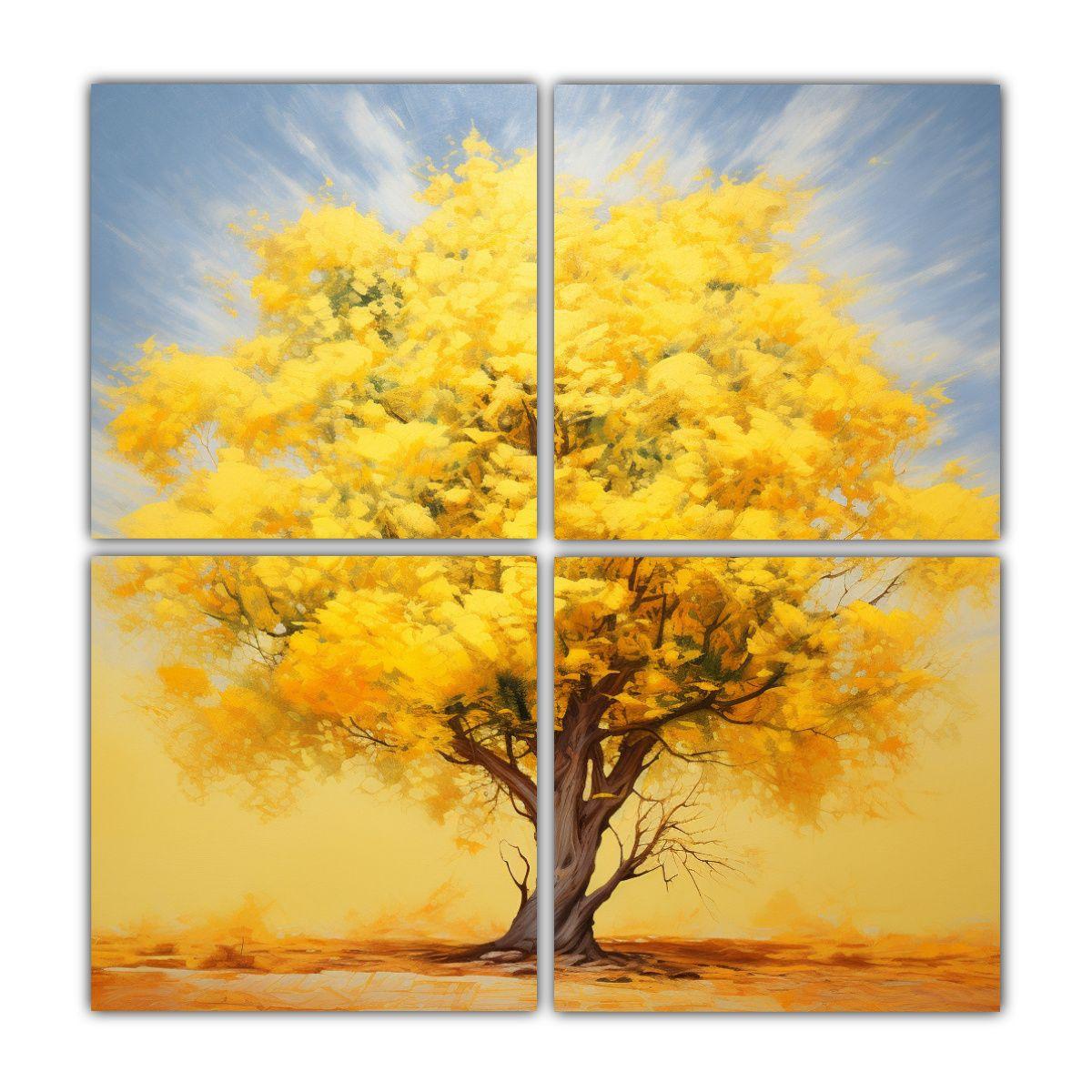 Cuatro Artes Inspirador Belleza Natural Árbol 60x60 Cm-0