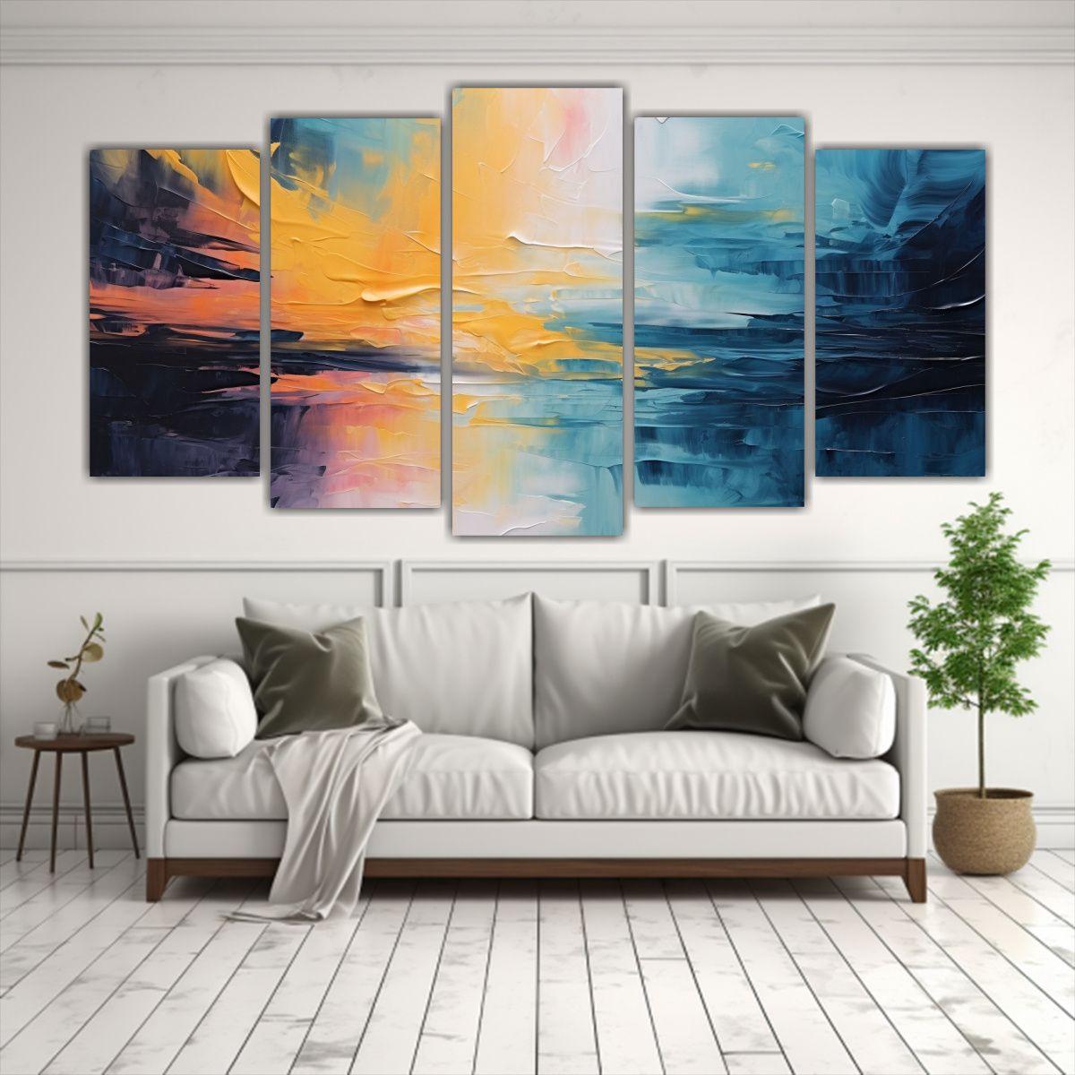 Pintura Decorativa Estilo Impresionismo Abstracto 100x50 Cm-2