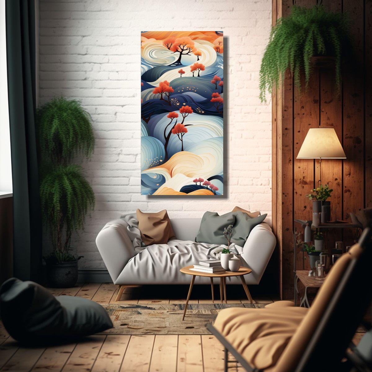 Arte De Pared Abstracto Escandinavo De Alta 60x120cm-2