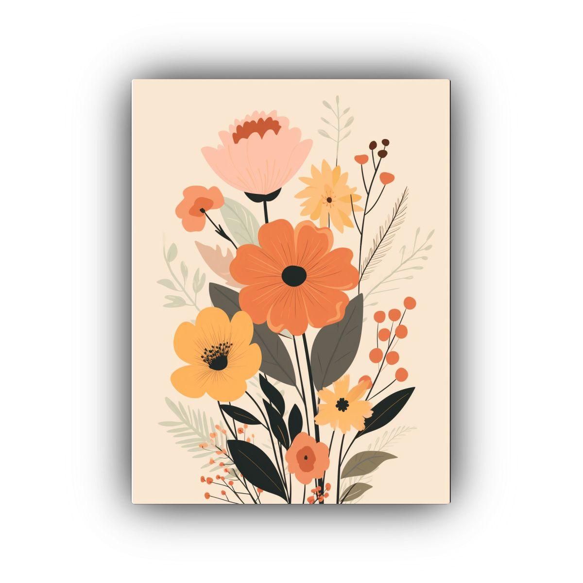 Fondo Floral Minimalista Para Cumpleaños, 20x30cm-0