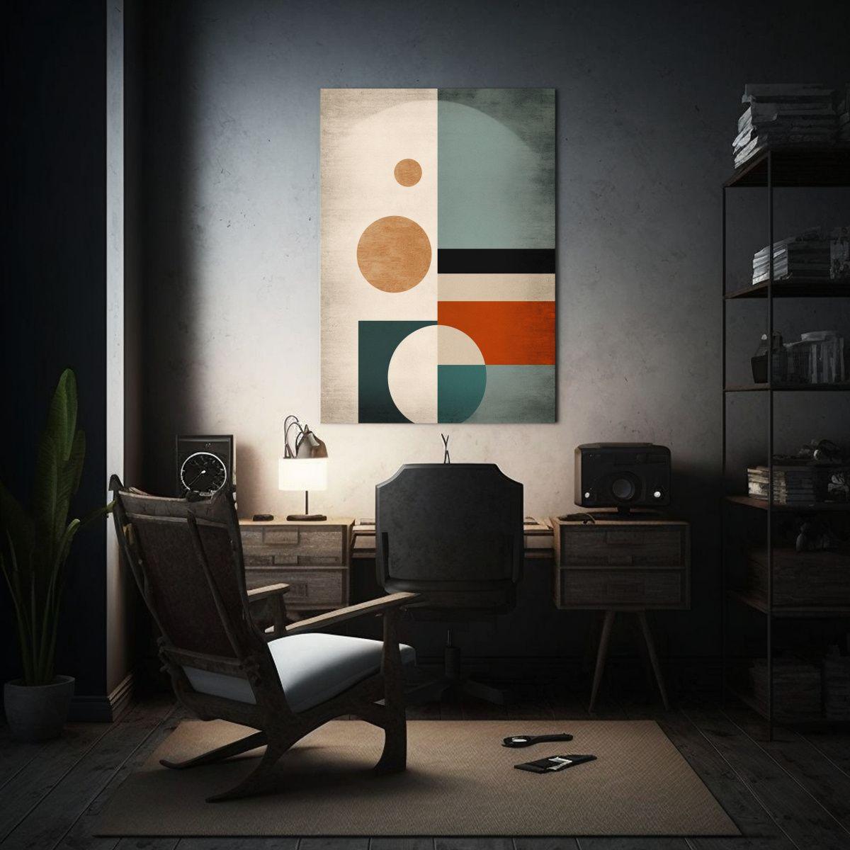 Pintura Mural Geométrica Moderna Abstracta De Colores En Di 80x120cm-2