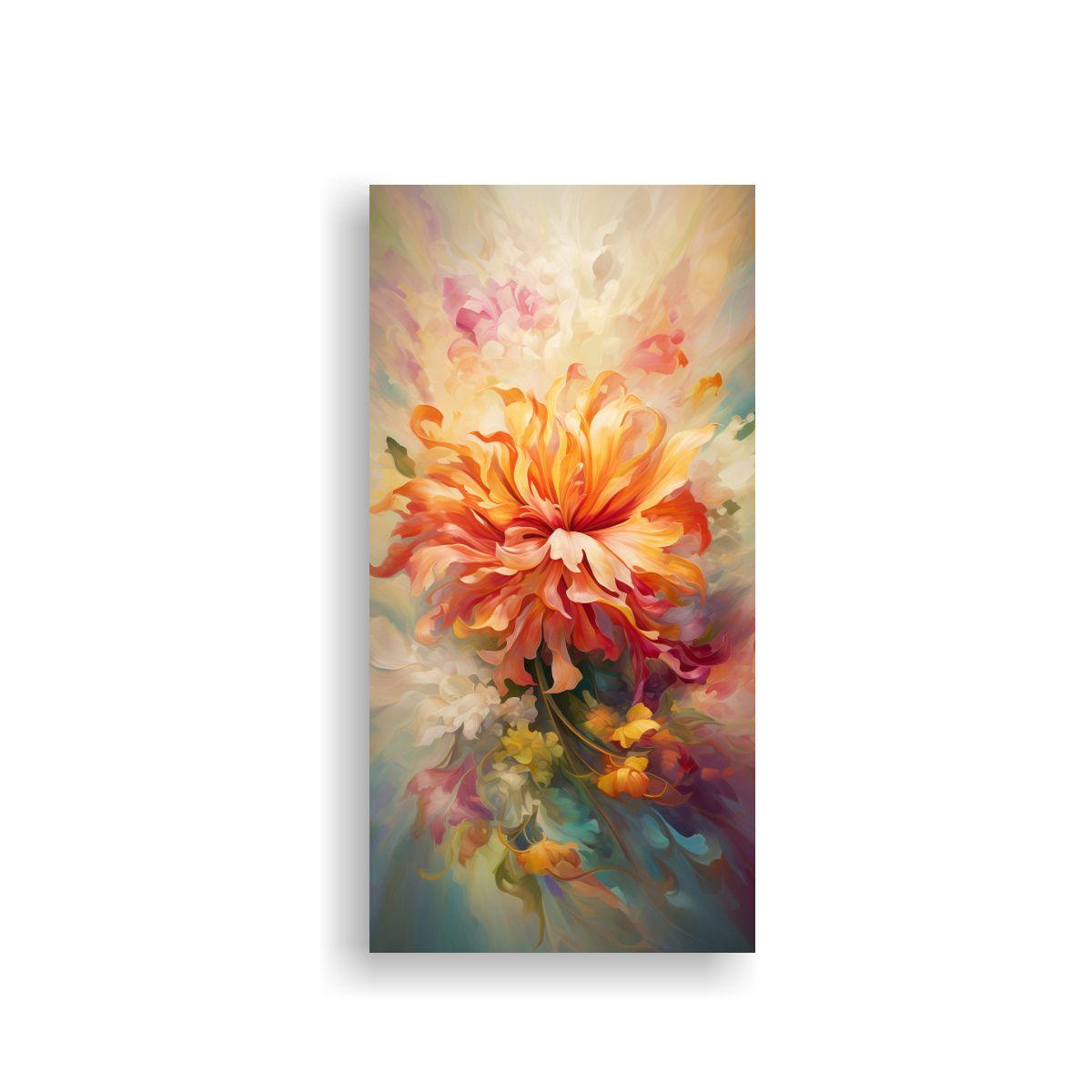 Lienzo De Tela Abstracción Primavera Explosiva 60x120cm-0