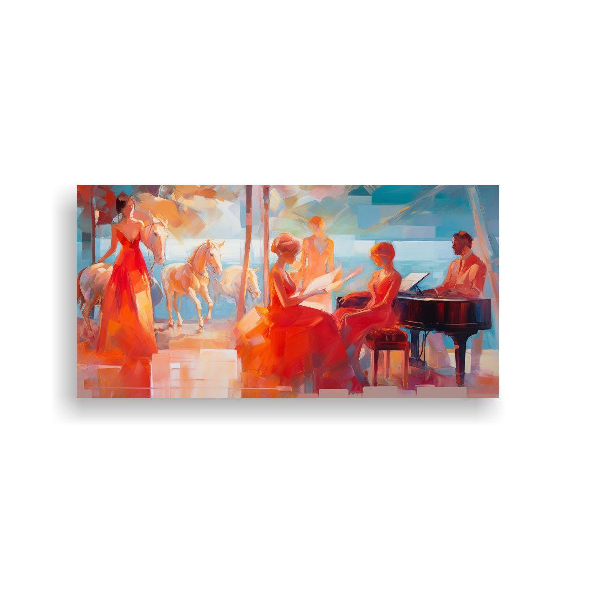 Pintura En Bastidor Estilo Abstracto 40x20cm-0