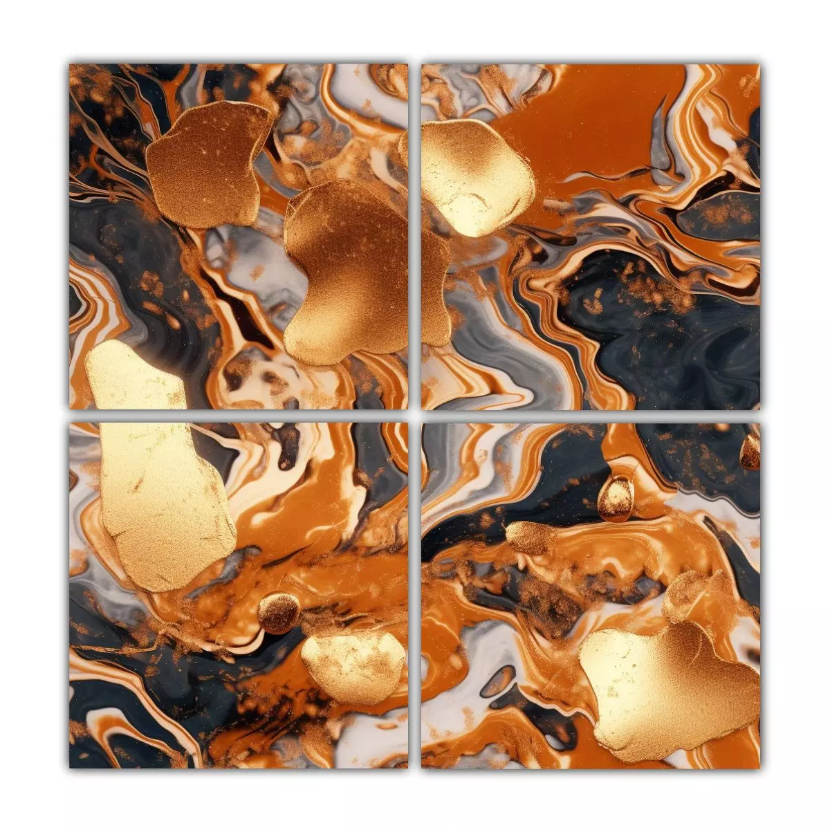 Cuadro De Cobre Líquido Impreso En Alta 100x100 Cm-0
