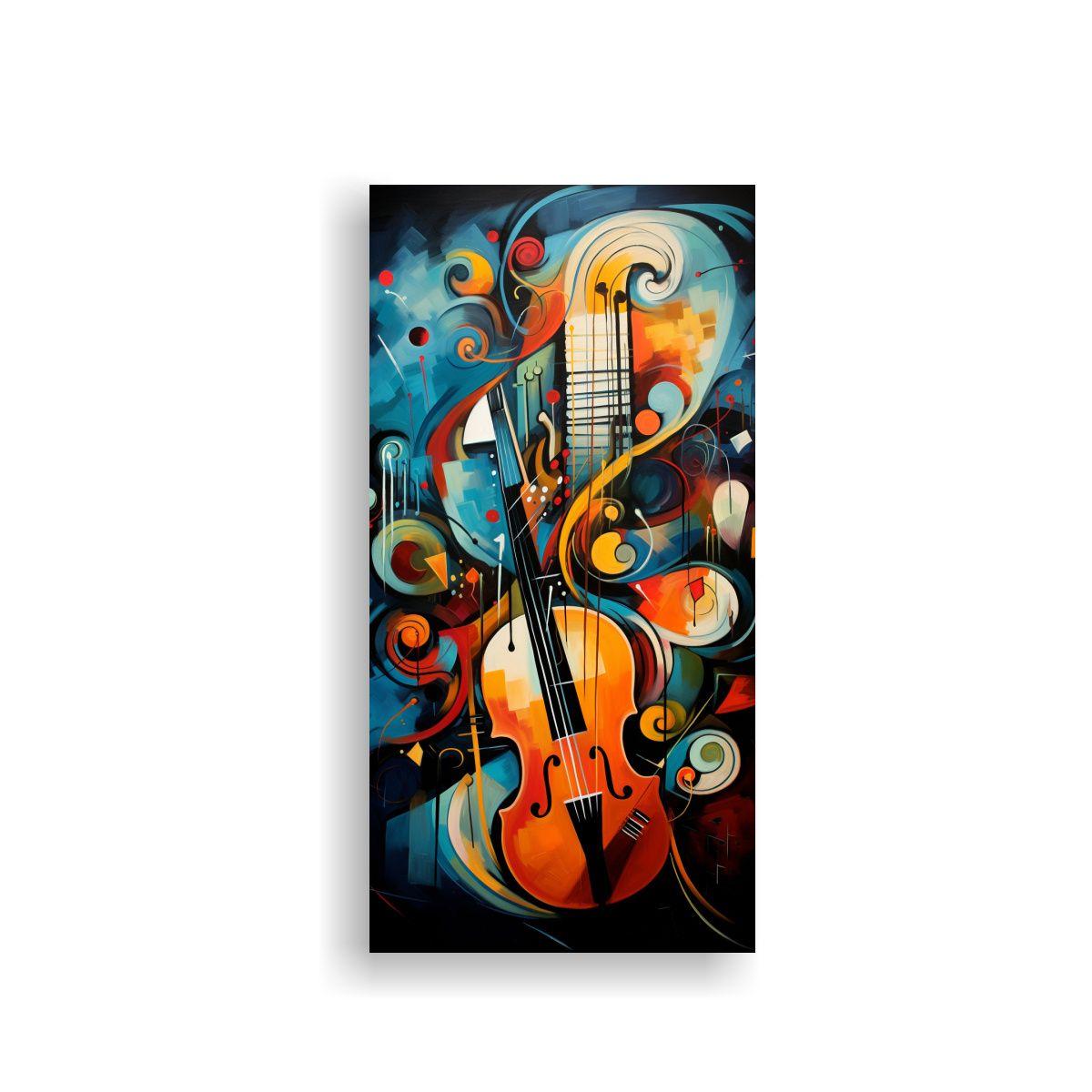 Cuadro Abstracto Fusion Emociones Y Música Brilla 20x40cm-0
