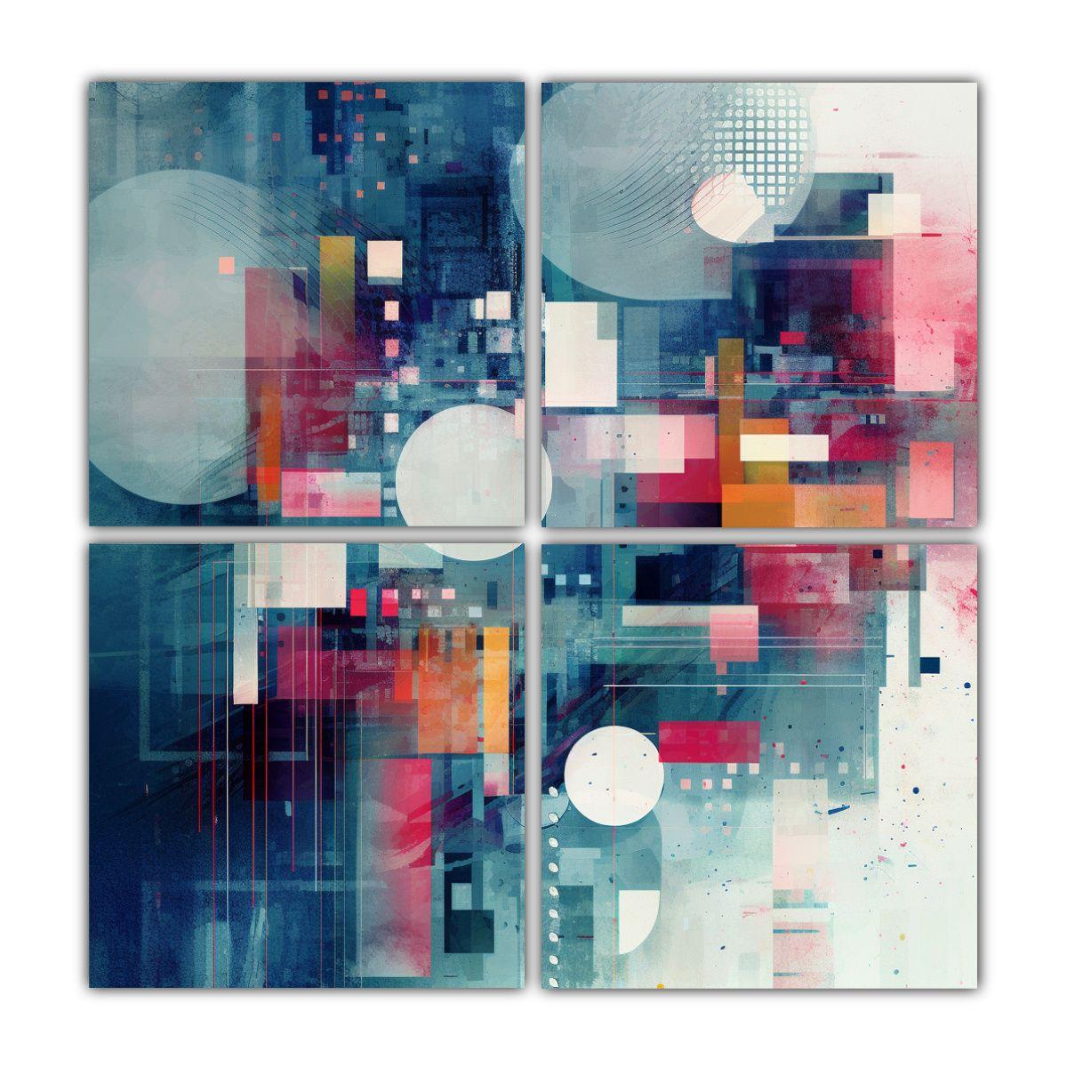 4 Lienzos Fotografía Clásico Digital Dreams 40x40 Cm-0
